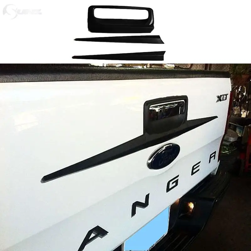 Автомобильный Стайлинг черная накладка багажника для Ford Ranger T6 T7 T8 2012 2019 2020|accessories