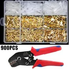 900 шт. 2,84.6,3 мм Лопата для обжима терминалов Наборы инструментов SN-48B провода обжимной консультации 0,5-2.5mm2 20-13AWG
