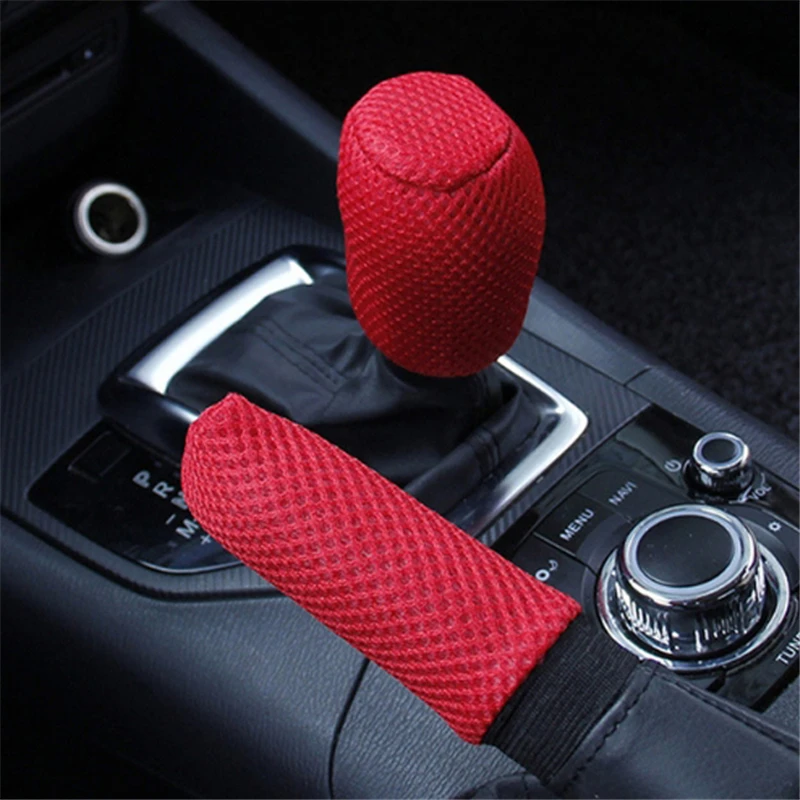 

Gear Shift Knob Cover Car Universal Handbrake Grip Handle Covers Antiskid Protect Interior Auto Accessories Slip Sleeve Car