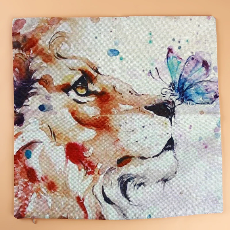 

Hand Painted Ink Flowers And Birds Cushion Cover Throw Pillow Cover Decorative Pillows Flower For Sofa Car Cactus Custom Pillow