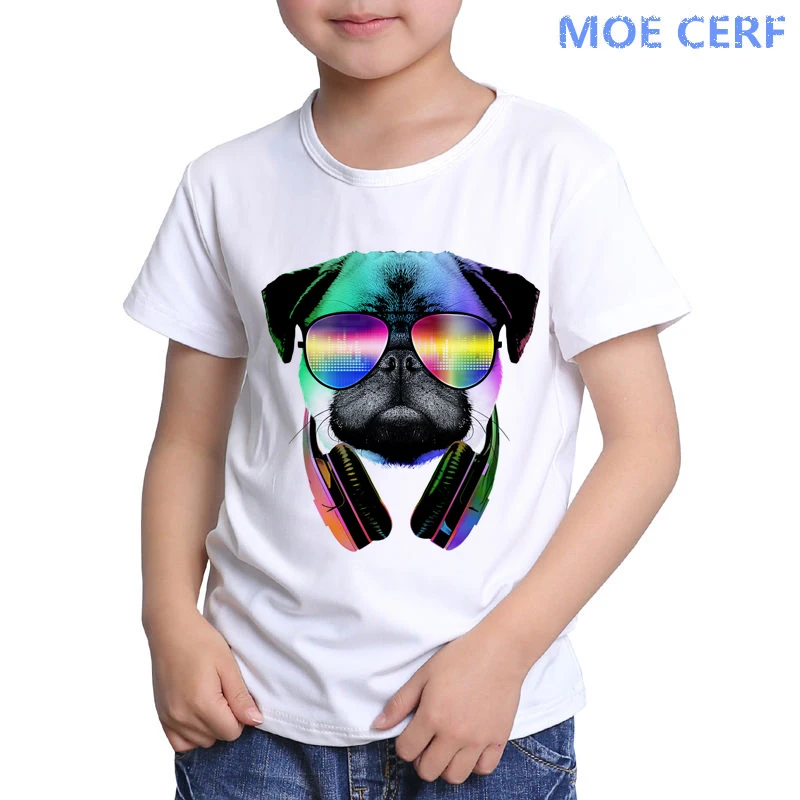 Детская модная 3D футболка с животным принтом забавный Французский бульдог хип