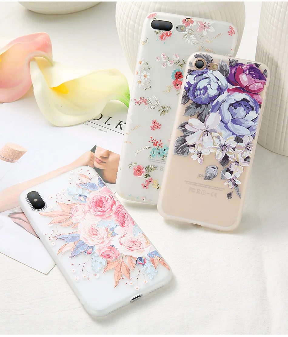 Силиконовый чехол для Samsung Galaxy S10 S10e S20 Ultra S8 S9 Plus S7 Note 8 9 10 с цветами|Бамперы| |