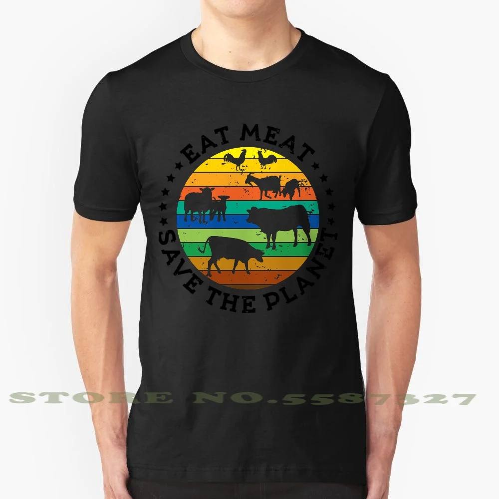 

Есть мясо спасти планету Винтаж в ретро-стиле с оригинальным дизайном черный, белый цвет футболка для Для мужчин Для женщин Для мужчин есть ...