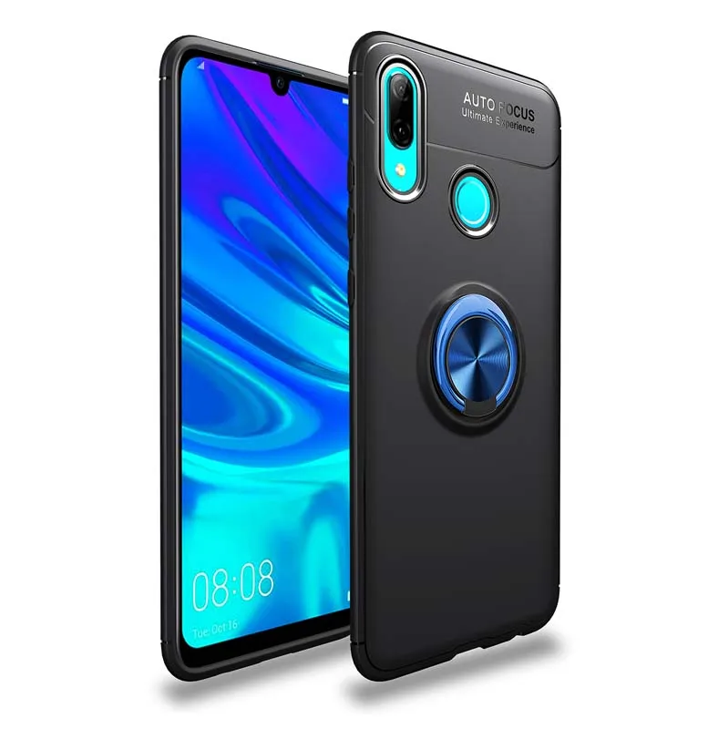 Blue Black Чехол для huawei P Smart Plus, Силиконовый противоударный чехол для автомобильного кольца, чехол для huawei NOVA 2 Lite 2s 2i 3 3i 4 4e 5i 5 Pro - Цвет: Blue Black