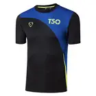 Спортивная футболка jeansian, футболка, футболка для бега, тренажерного зала, фитнеса, тренировок, футбола с коротким рукавом, сухая посадка, LSL145 Black2