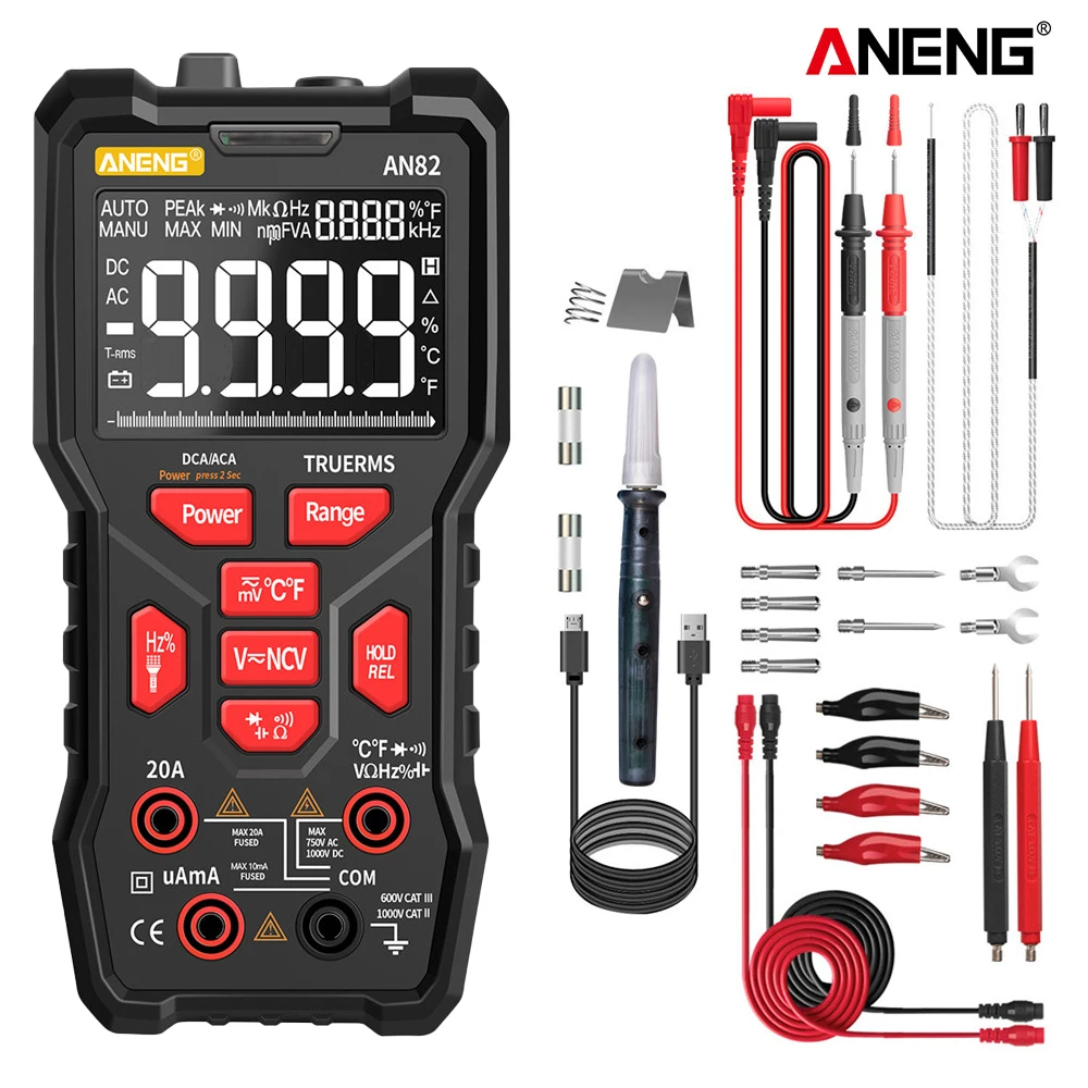 ANENG AN82 PRO тестер мультиметр мини цифровой профисионал multimeter esr метр аккумулятора
