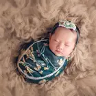 7Pcsset Newborn Photo Props Floral Bow Baby Photography Costume Kits Wraps Top Knot Hat Headband Posing Pillow