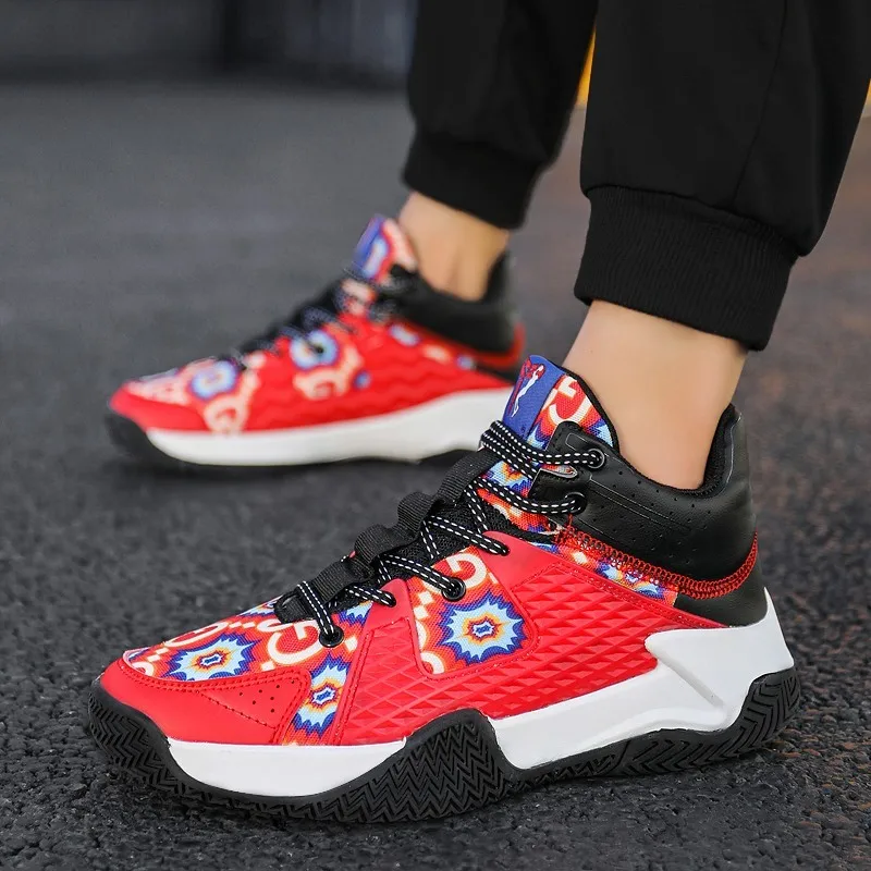 

High Quality Basketball Male Training Shoes Breathable Anti-Slip Basketball Sneakers Ladies Autumn Sneakers High Ankles Men