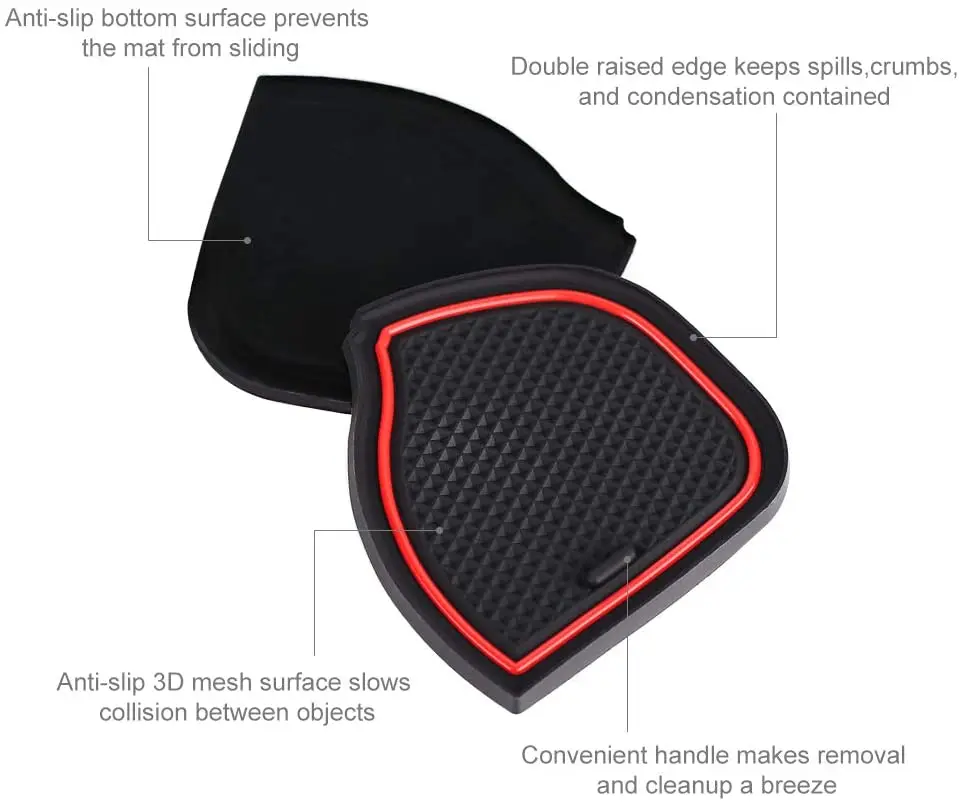 for VW Volkswagen T-Cross 2018 2019 2020 Rubber Anti-slip Mat Door Groove Cup Pad Gate Slot Coaster Accessories Phone Cushion |