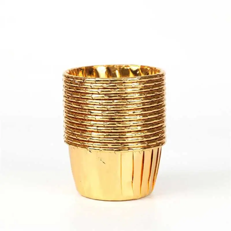 50 шт./компл. одноразовый поднос для торта из алюминиевой фольги круглый стаканчик