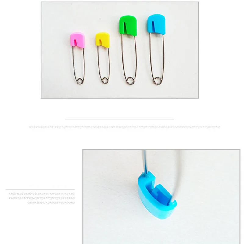

Children's Color Paper Clips Sewing Utensils Safety Pins U-shaped Grooves Anti-Stab Pins Brooch Accessories Home Sewing Pin