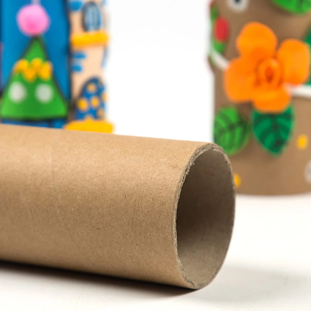 

30PCS Craft Rolls Creative Fun Cardboard Tubes for DIY Art and Craft Children Drawing (Wood Color)
