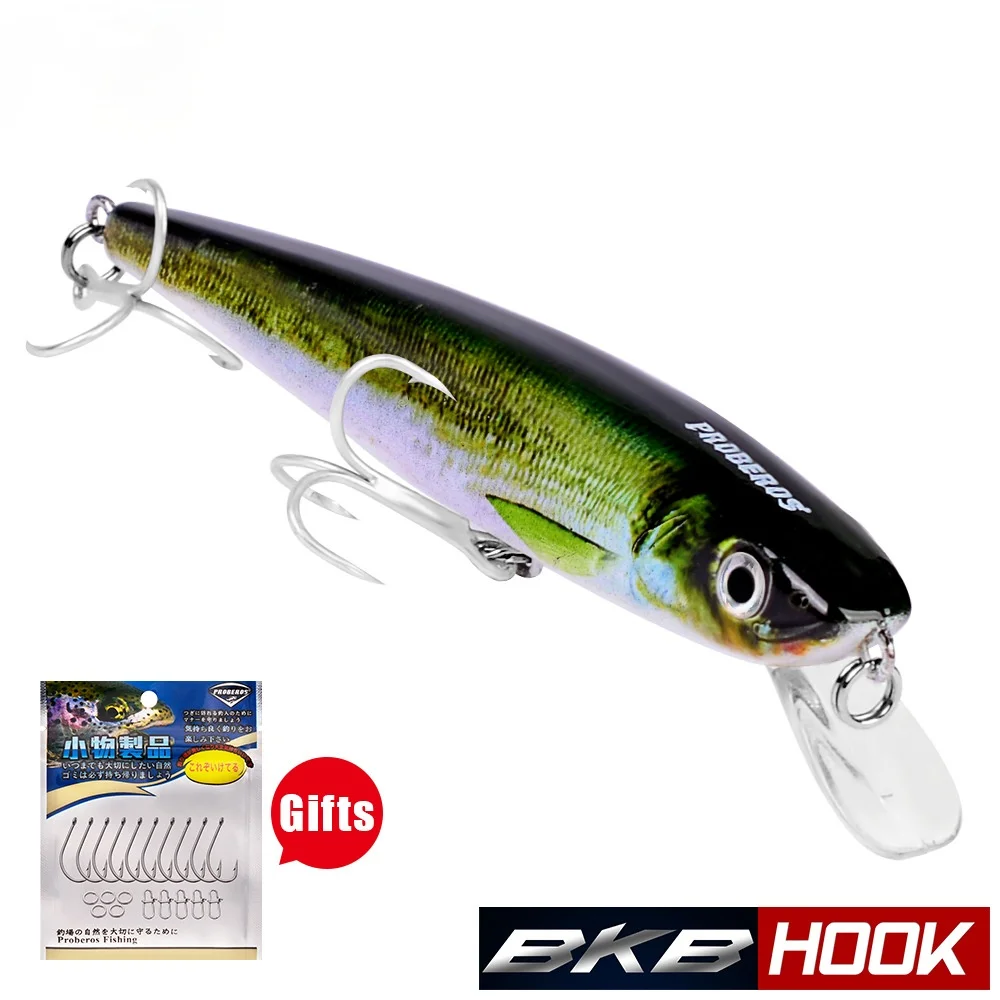 

1pc 11cm/11.5g 11-color Minnow Lure Bait with Double 6#BKB Fishing Hook Fishing Tackle with Gift Accessories