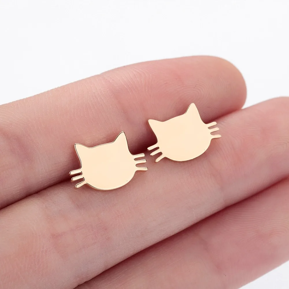 Style 12 Chandler Hot 316L Stainless Steel Mickey Earrings For Children Kids Mouse Jewelry Cute Lovely Animal Black Rose Color Bronics - Окраска металла: Style 12