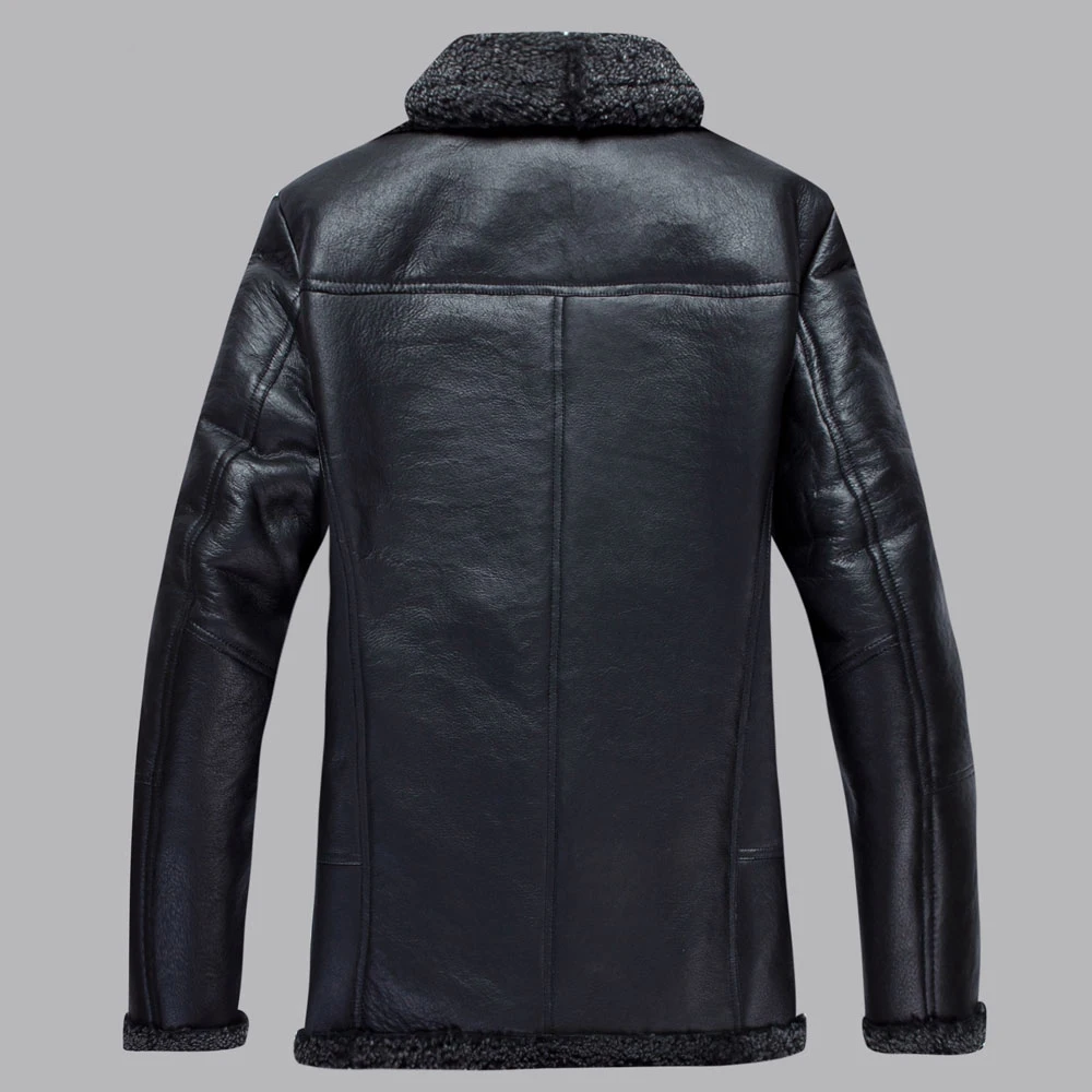 Мужское толстое пальто из натурального меха черная желтая замшевая куртка