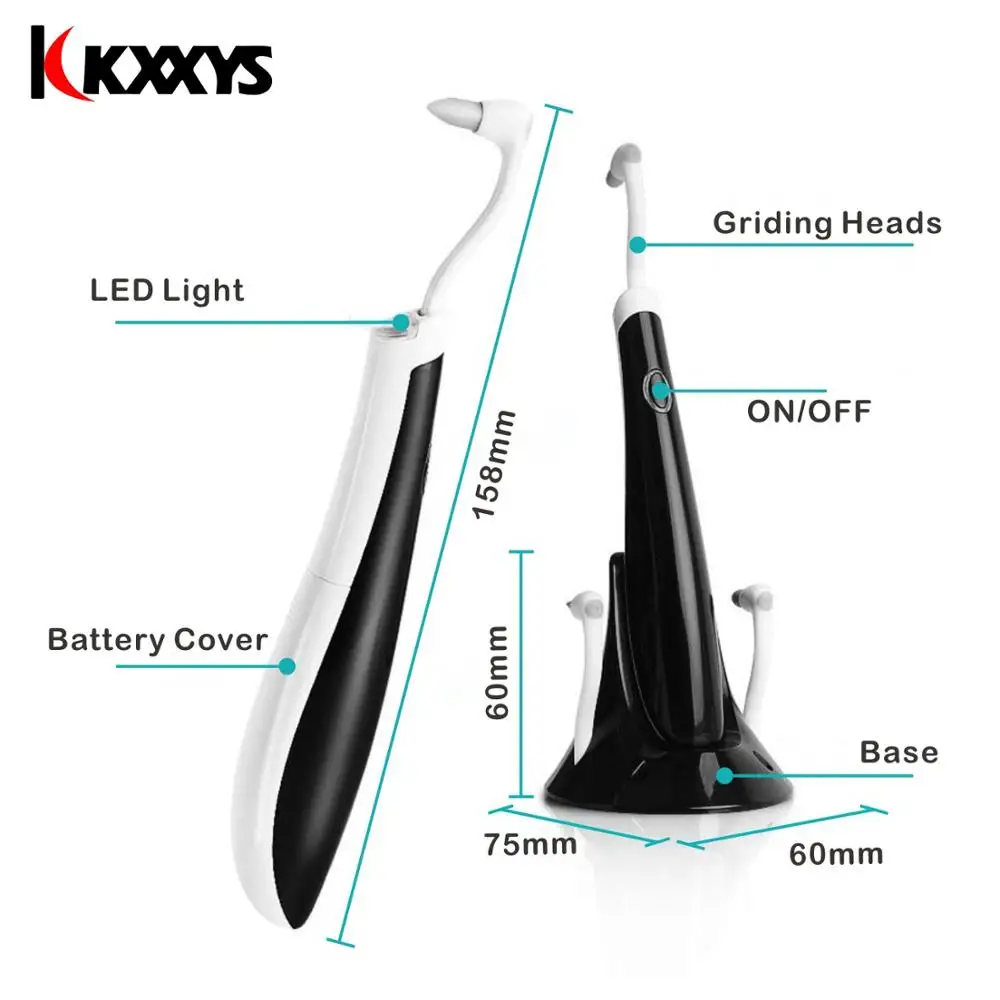 Электрический ультразвуковой бытовой ластик для зубов в комплекте 5 шт.