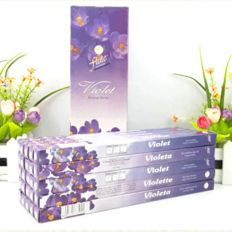 Violet Флейта 200 палочки/упаковка Цитронелла ароматизатор травяные Порошковые палочки ладан ручной прокатки из индийского сжигания в офисе для медитации - Аромат: Violet