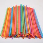 Изогнутые разноцветные пластиковые соломинки для напитков, 100 шт.