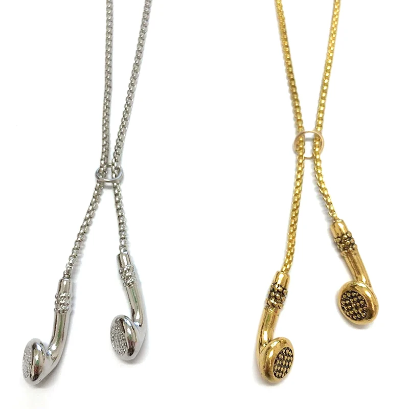 Ashion Jewelry мужское ожерелье хип-хоп Музыкальная подвеска в виде наушников ожерелья