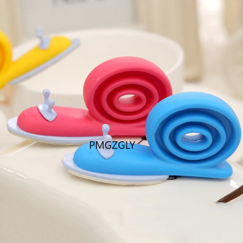 Protector de dedo de seguridad para ni&ntilde;os, Tope de puerta de silicona en forma de caracol, soporte de cu&ntilde;a, pestillo, cerradura de refrigerador-3