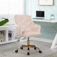velvet swivel shell chair for living room office chair modern leisure arm chair