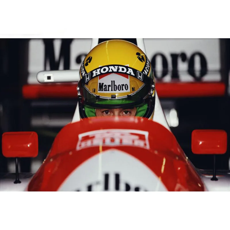 Спортивная классическая стильная индивидуальная модная тату Айртон Сенна на