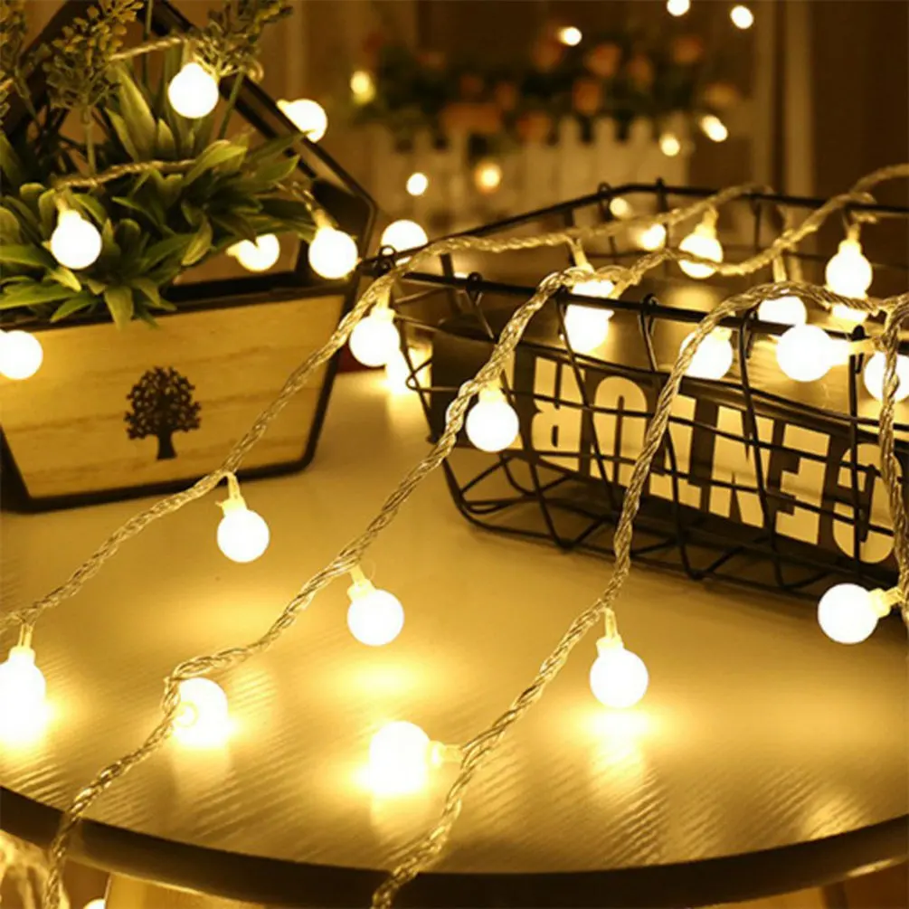 

4M Led String Lights Waterproof Ball Lamp Garland Fairy Lighting Strings Outdoor Holiday Wedding Xmas Party Home Decoration