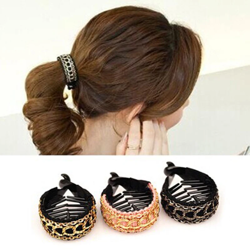 

MISANANRYNE Sweet Bow Hair Clip Claw Elegant Women Solid Ties Banana Hair Crab Clips Ponytail Hold Flower Girl Hair Accessories