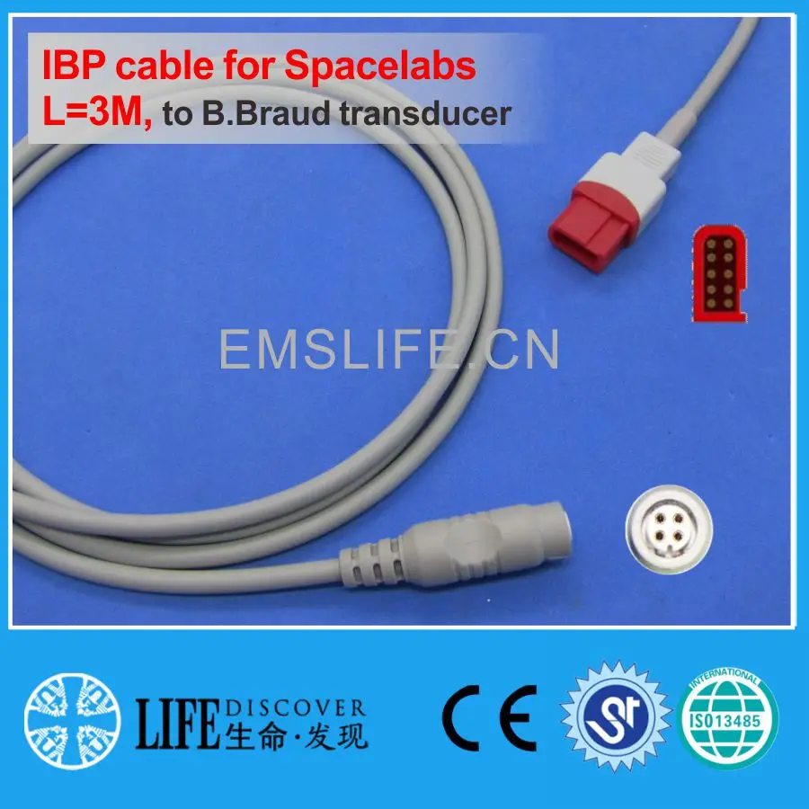 

spacelabs IBP cable for B.Braud disposable pressure transducer