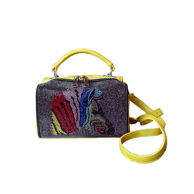 

Ladies Fashion Printing Small Square Bags Classic Wide Strap Shoulder Crossbody Bags Female Convenient Wallet Channels Handbags