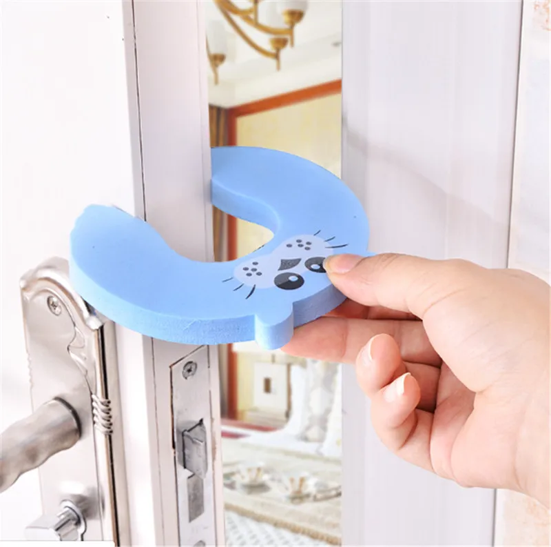 Fashion Baby Safety Locks Children Protection C Shape Security Cabinet Door Clip Kids Finger Safe Soft Foam Stopper | Обустройство
