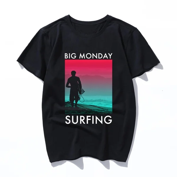 

big monday surfing 2019 Summer T-shirt Cool Design Vinyl T-Shirt Men's Short Sleeve Clothing Casual T-Shirt