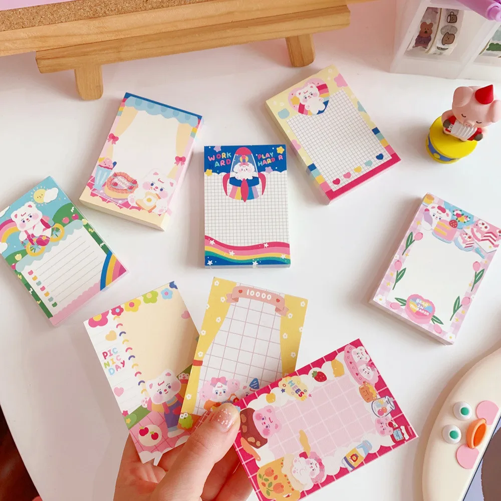 

Kawaii Korea Ins Bear Paper Memo Pad Plan Notepad Kawaii Girls Stationery Sticky Notes Bookmark School Office Supplies Gift