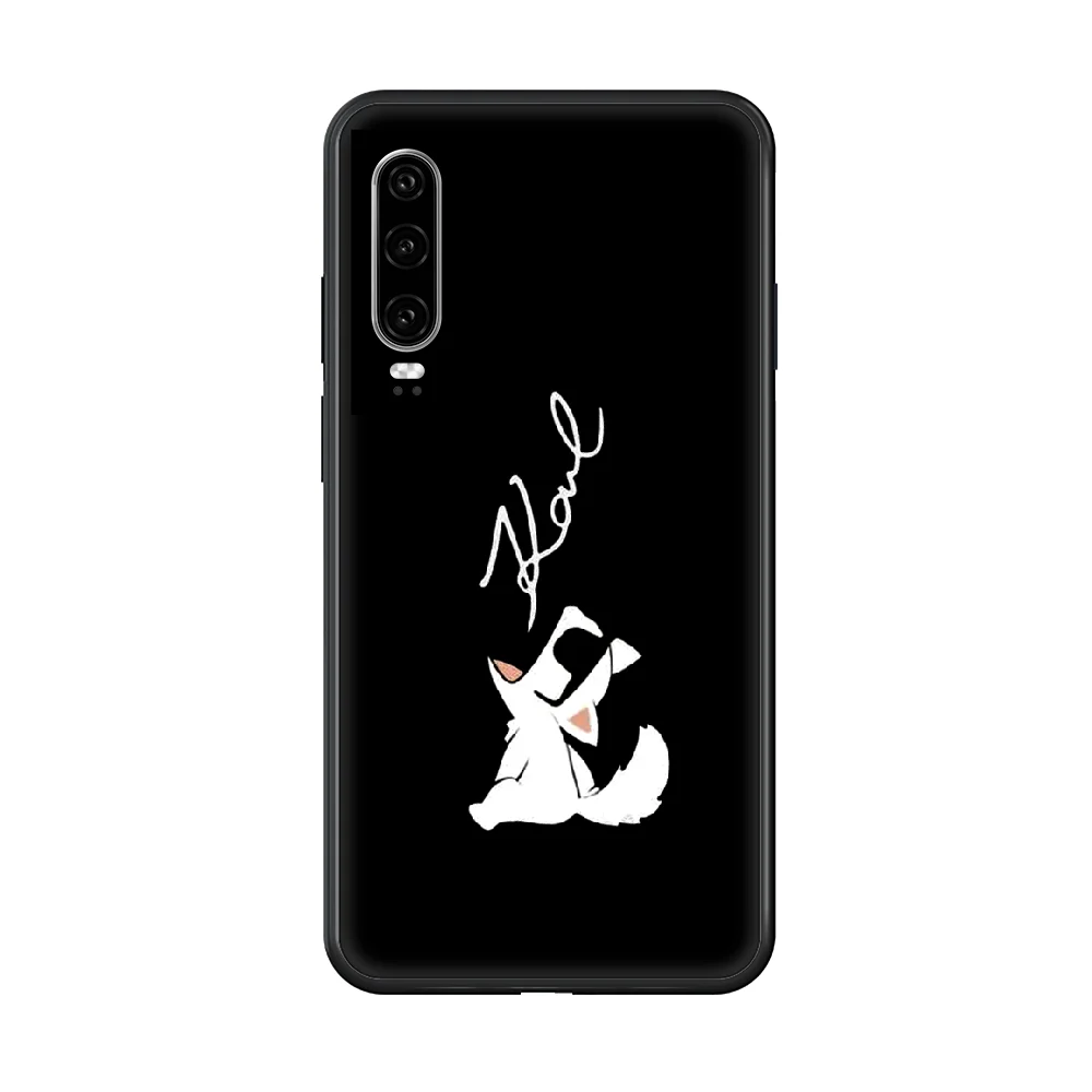 

Lagerfeld KARLs Designer Phone case For Huawei P 30 10 20 40 Lite Smart Z Pro 2019 black Etui trend waterproof luxury prime