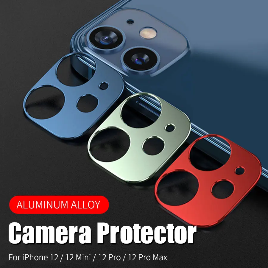 

Titanium Alloy Metal Ring Case For iPhone 12 Pro Max Camera Case Protector For iPhone 11 12 Pro Max Mini Lens Cover