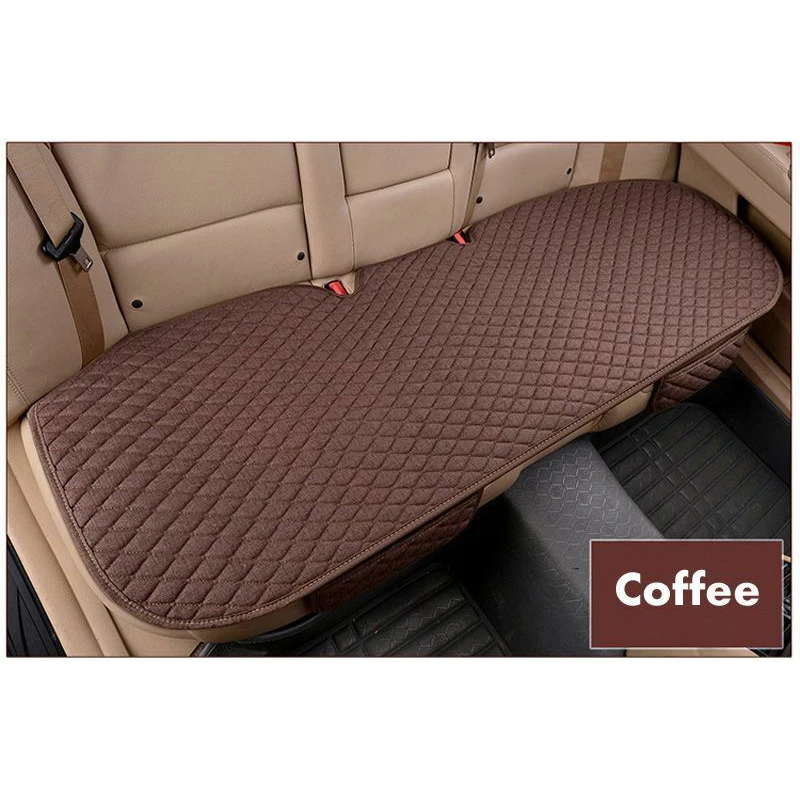 a piece of coffee Чехол для автокресла четыре сезона до и после ромбовидной льняной подушки дышащий защитный коврик автозапчасти универсальный размер - Название цвета: a piece of coffee