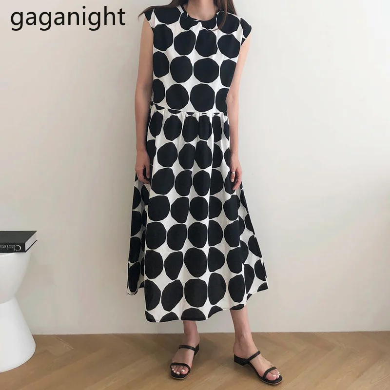 Женское винтажное платье-макси в горошек Gaganight праздничное модное