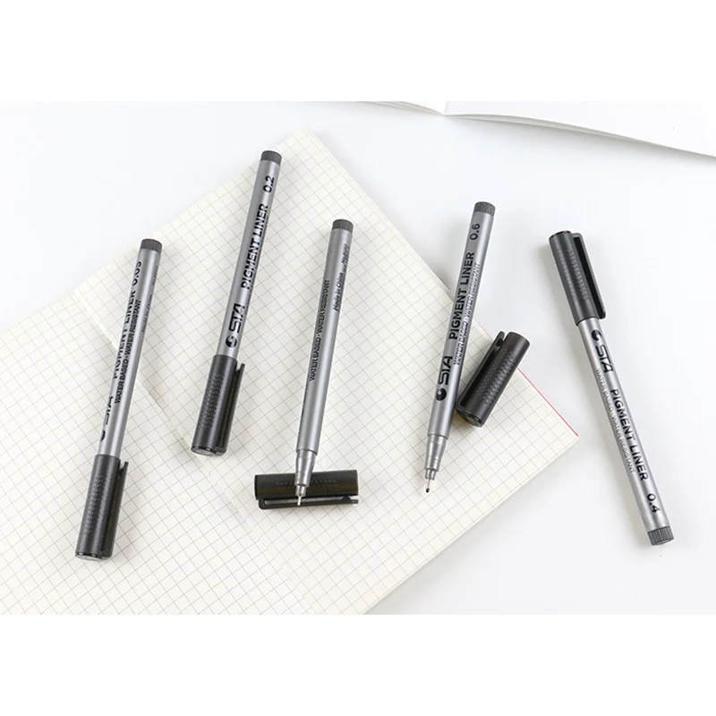 Черная тонкая кончик эскиза ручка линия для рисования комиксов аниме живопись