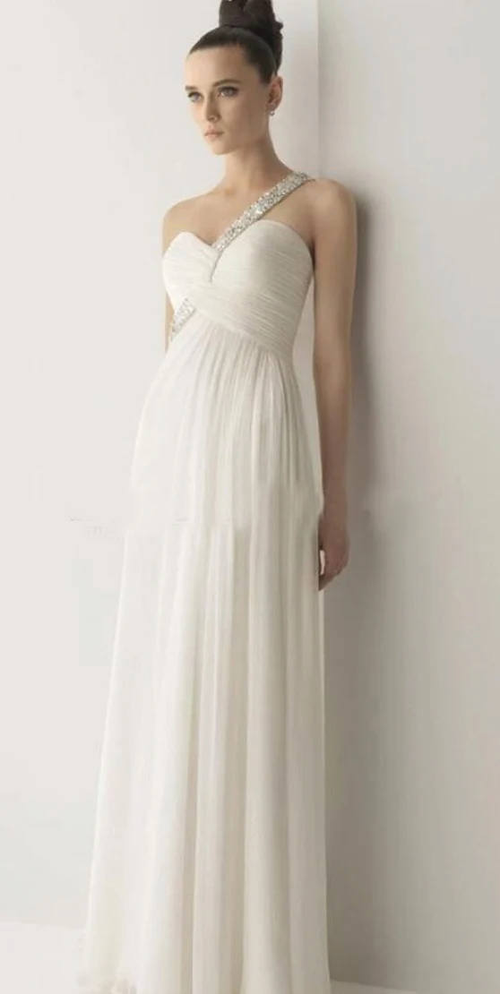 

free shipping robe de soiree 2018 new fashion sexy crystal one shoulder vestido de festa white long party gown bridesmai dresses
