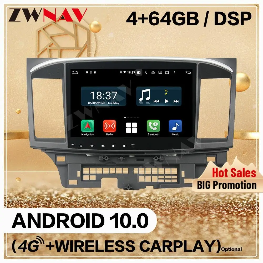 

128 ГБ, двойной Din для Mitsubishi Lancer EVO 2007-2015 2016 2017, Android экран, аудио радио GPS Navi Wifi, головное устройство, авто стерео
