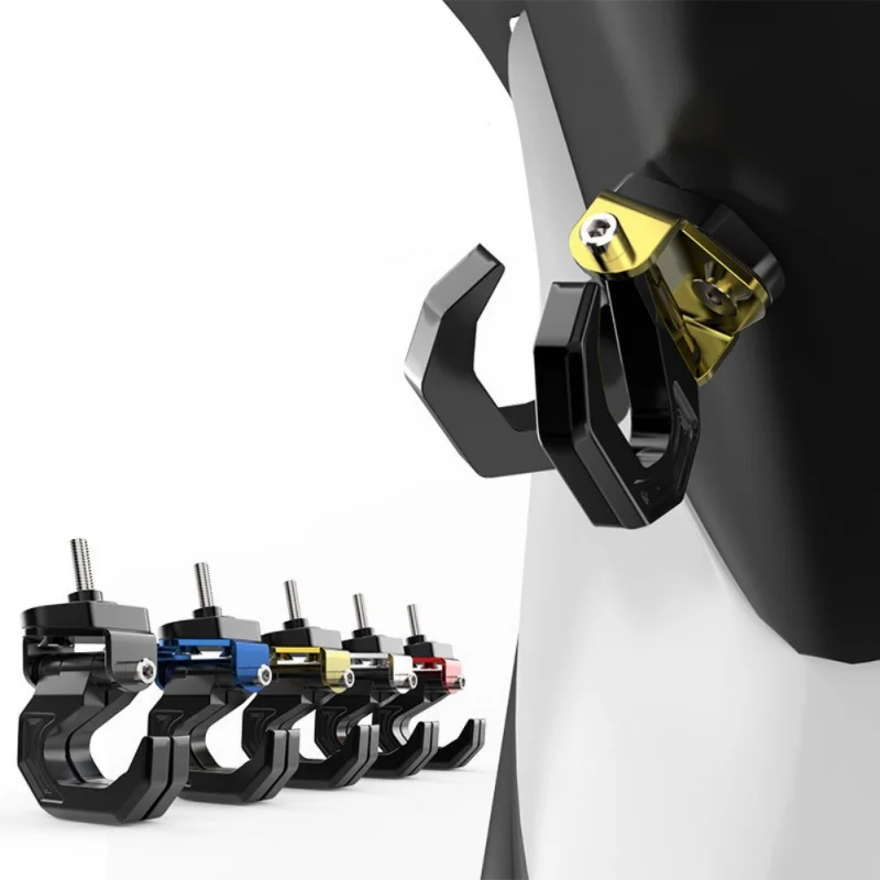 

Aluminum Alloy Motorcycle Luggage Helmet Double Hook Mount Motorbike Scooter Helmet Holder Bag Bottle Hook Hanger with Screws