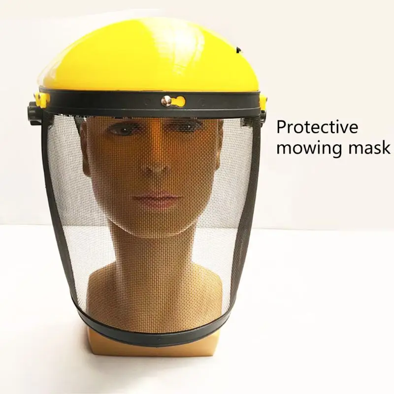 

Safety helmet mask Cut grass Protective screen for brush cutter forestry Mower face protective mask Stencil