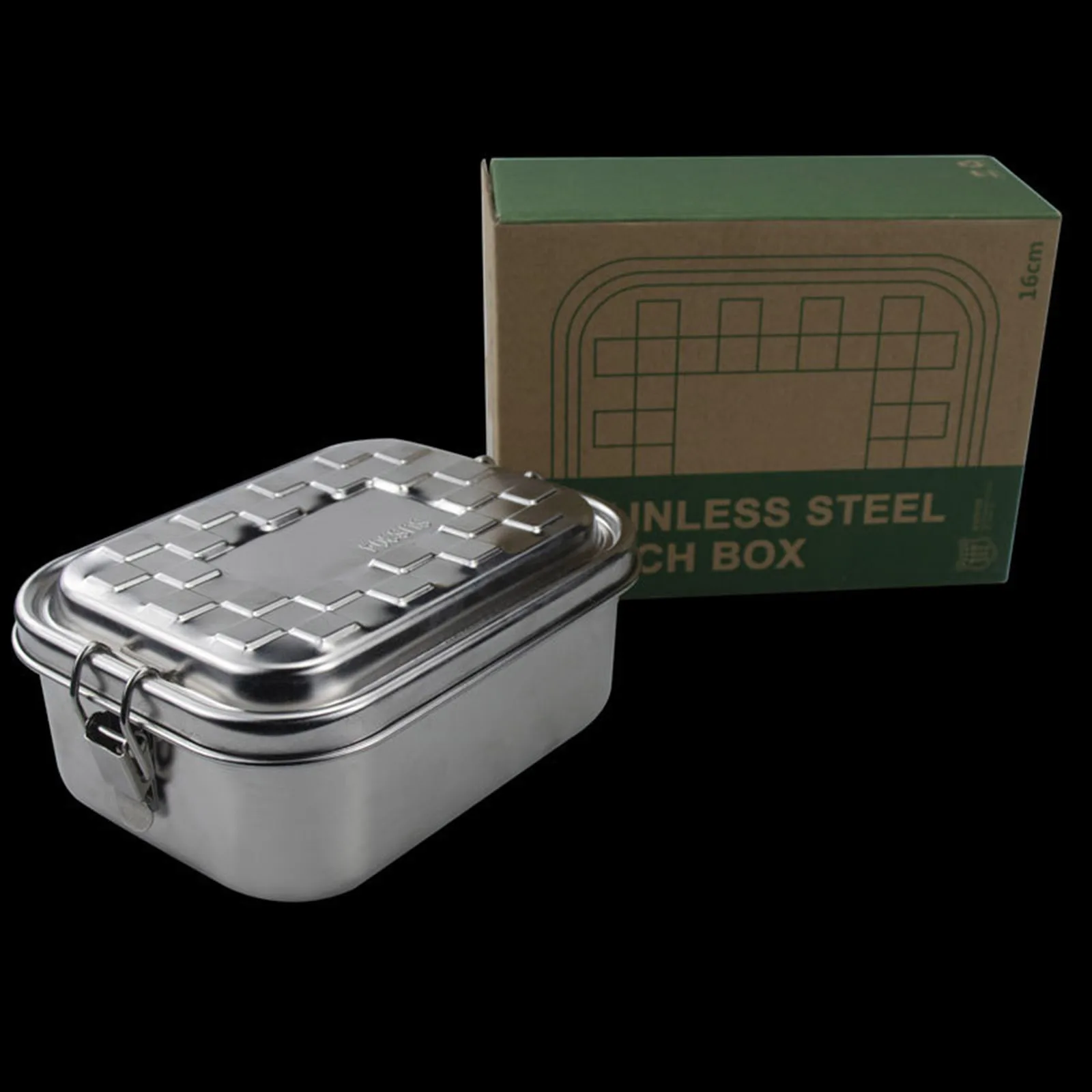 

Stainless Steel Lunch Box 2Layer Food Storage Container Leak Proof Bento Box
