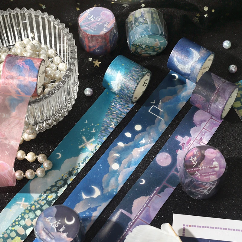 

30mmx3m Washi Tape Night Scenery Decorative Adhesive Masking Tape Diary Stickers Scrapbooking DIY Stationery