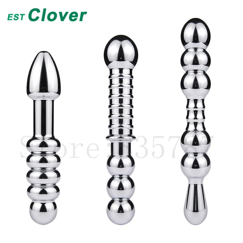 Металлическая Анальная пробка интимные игрушки для женщин двойной анус бусины