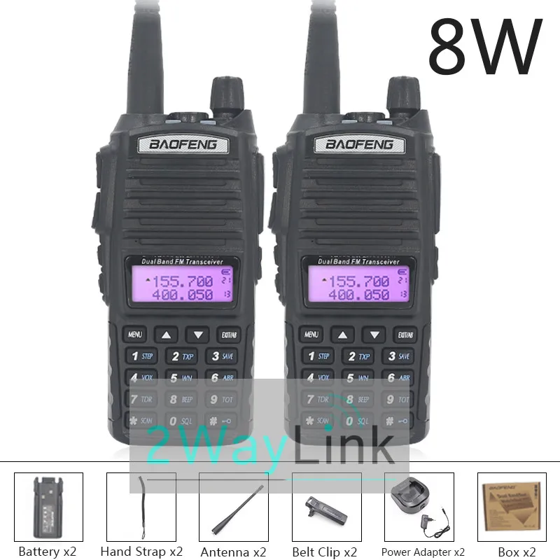 

Портативный радиоприемник BaoFeng UV 82 10 км Baofeng 8 Вт Любительское радио 10 км двойной PTT 82HP
