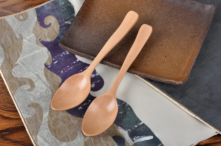 Retro Wooden Spoon Kitchen Cookware Tool Soup Tea Dining | Дом и сад