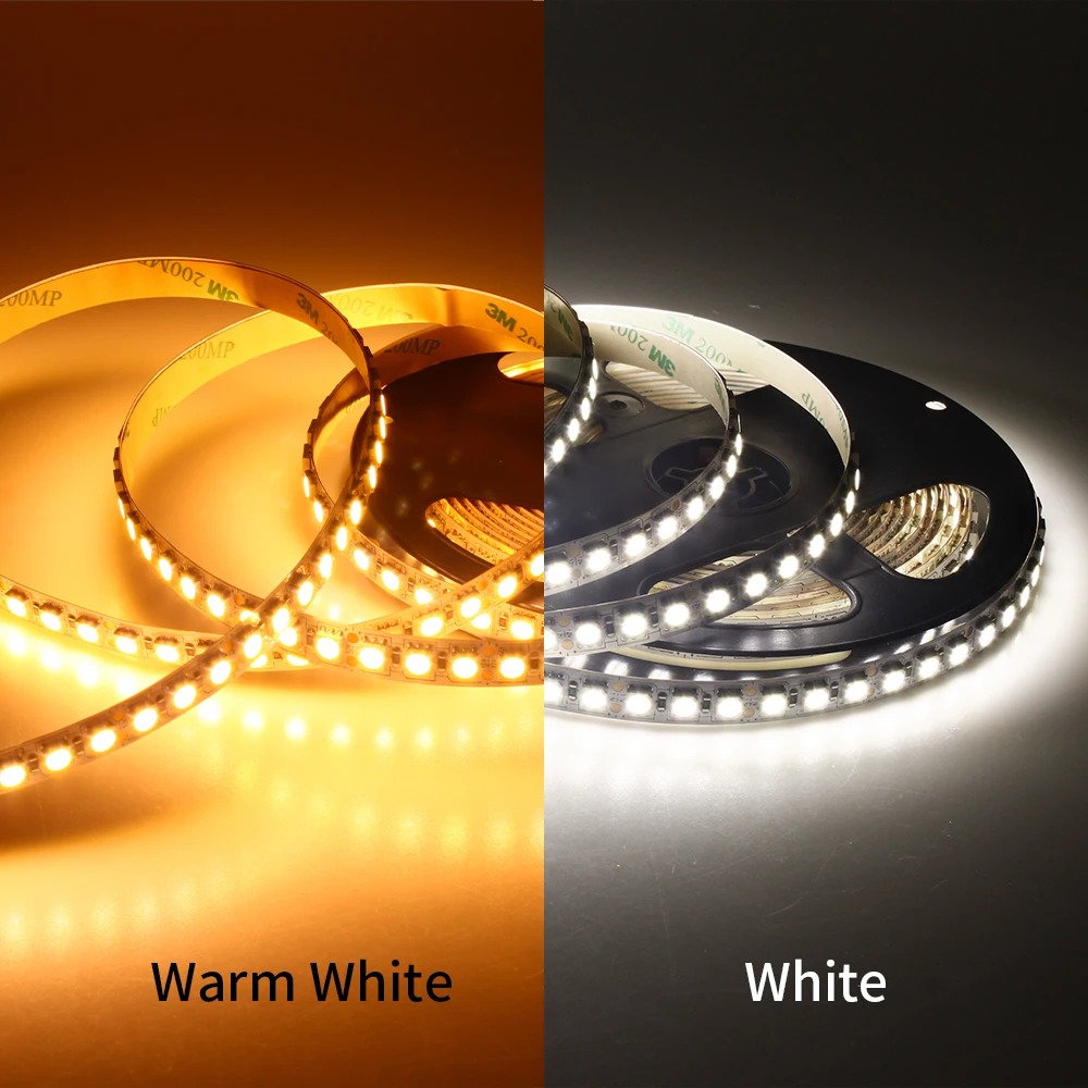 

5050 SMD LED Strip White/Warm White 600LEDS Energy Saving Flexible Strip Lights For Indoor TV Background Wall Deco DC12V 5M/Lot