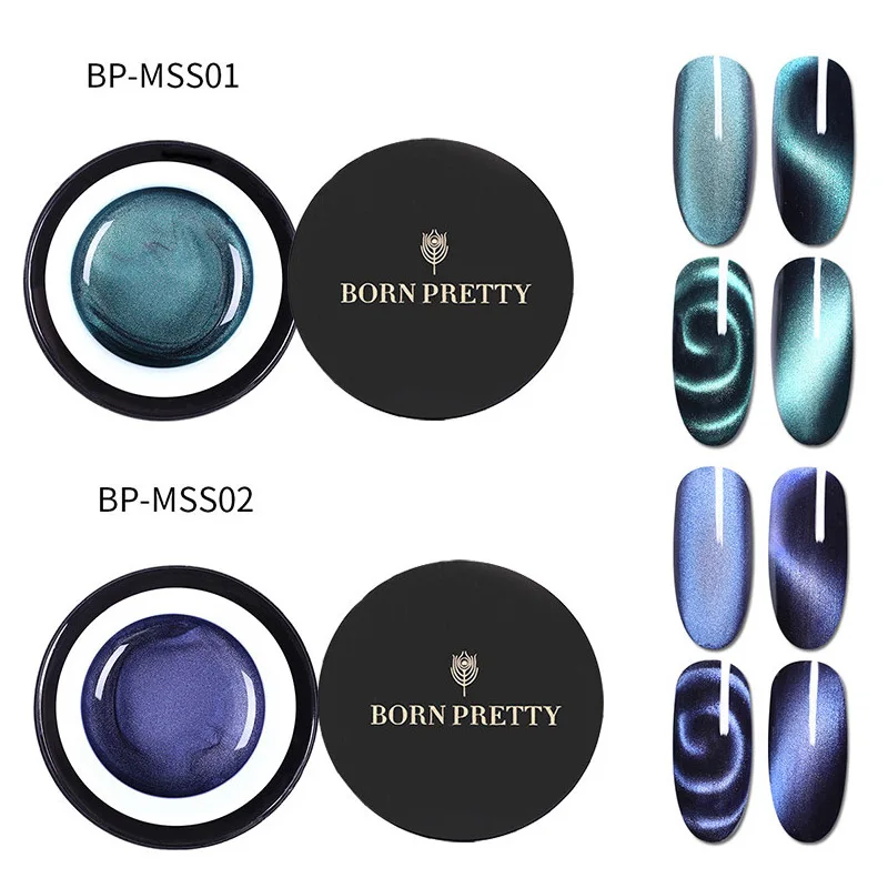 BORN PRETTY 5D Гель-лак для ногтей с эффектом «кошачий глаз» 5 мл Магнитный замачивающий УФ гель-Лаки звездное небо нефритовый эффект лак черная основа - Цвет: Set 14