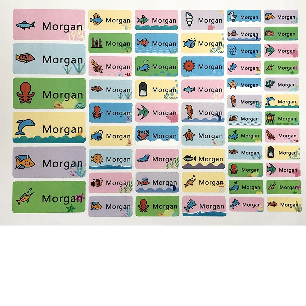 108 шт. персонализированные наклейки с именами для мальчиков и девочек на заказ